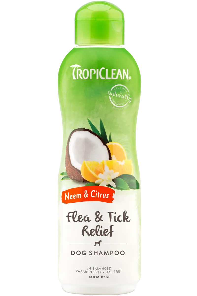 Tropiclean Neem & Citrus Flea & Tick Relief Shampoo 20 oz