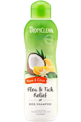 Tropiclean Neem & Citrus Flea & Tick Relief Shampoo 20 oz