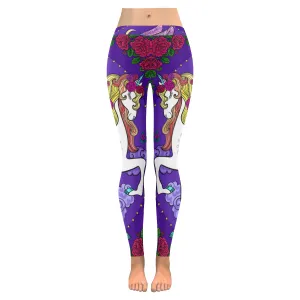 Unicorn (2) Women's Low Rise Leggings (Invisible Stitch)