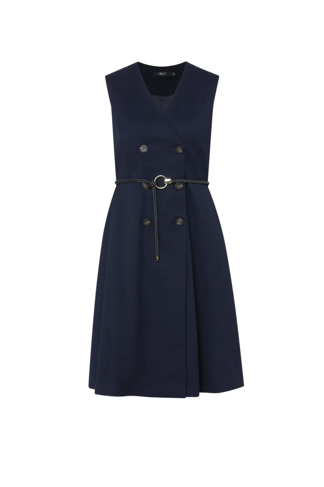 Veronica Soft Touch Stretchable Flare Trench Dress with Belt