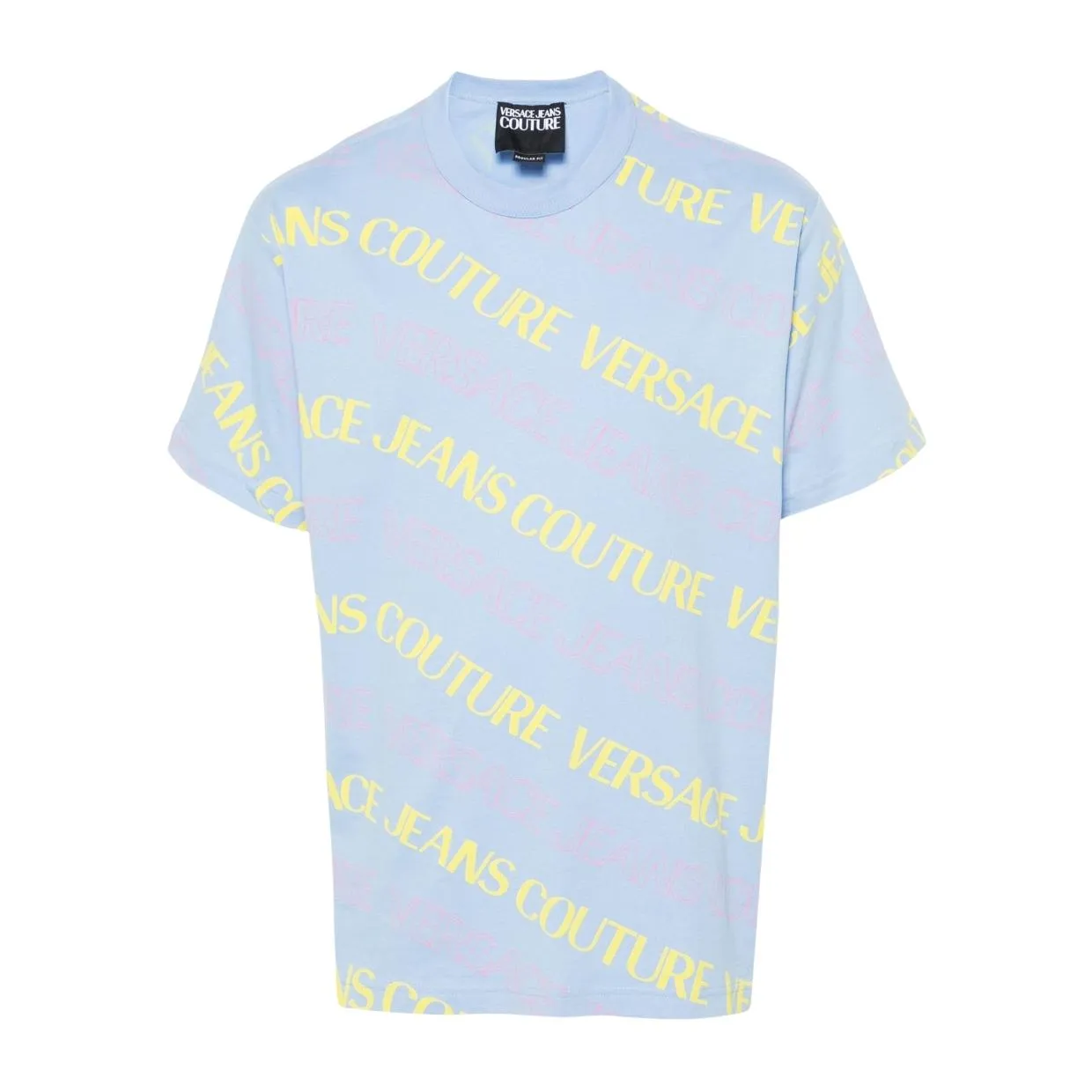 Versace Jeans Couture All-Over Print Logo Blue T-Shirt