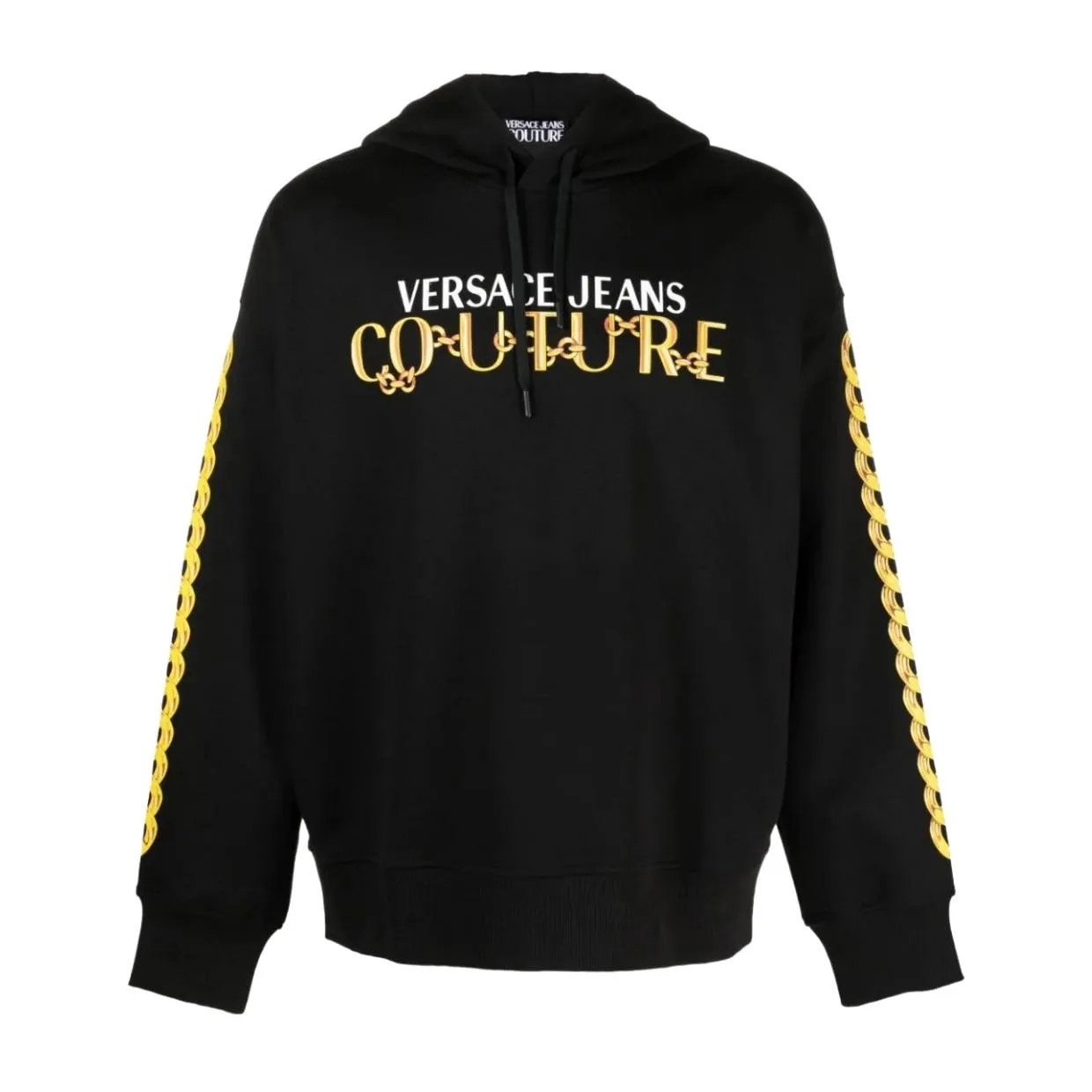 Versace Jeans Couture Chain-Link Black Hoodie