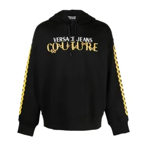 Versace Jeans Couture Chain-Link Black Hoodie