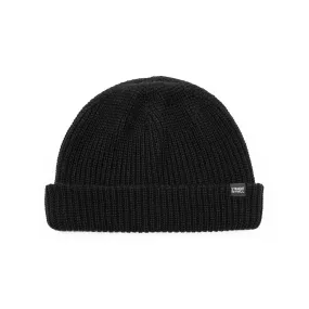 Wanderer Short Cotton Beanie - Black