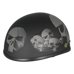 West Coast Leather Beanie Skull Motorcycle Half Helmet