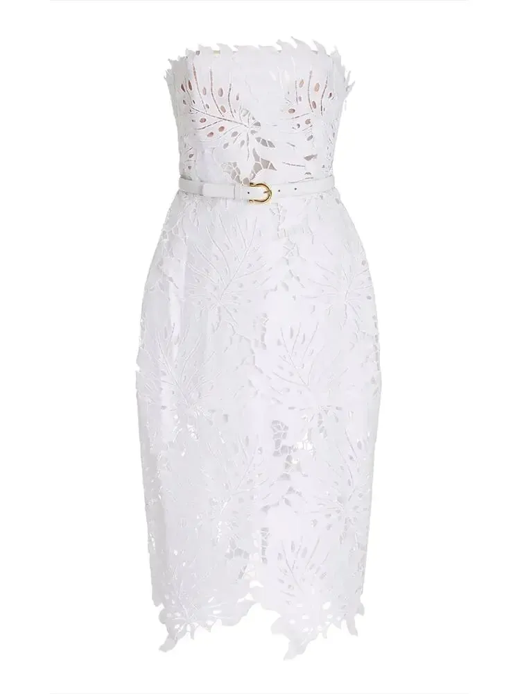 Wildflower Strapless Midi Dress