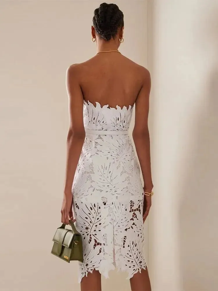 Wildflower Strapless Midi Dress