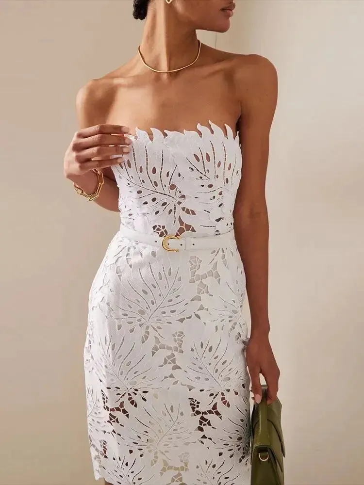 Wildflower Strapless Midi Dress