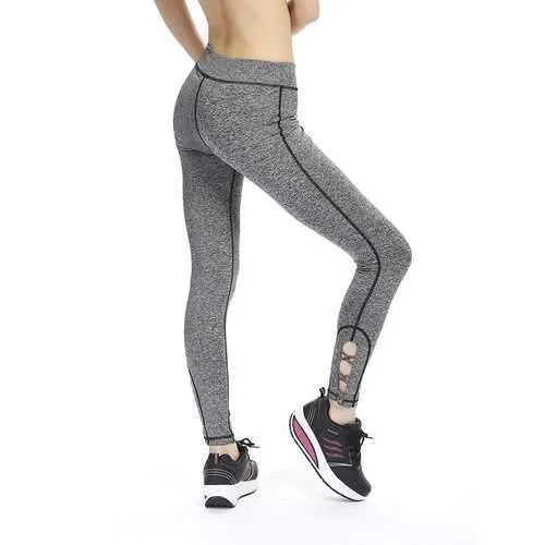 Women Elastic Leg Cross Quick Drying Tight Running Yoga WorkouT-pants Leggings