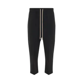 Wool Drawstring Astaires Cropped Pants in Black